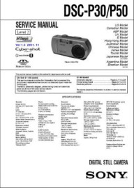 Cybershot DSC-P50 Service Manual