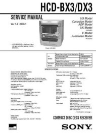 HCD-DX3 Service Manual