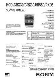 HCD-GRX30 Service Manual