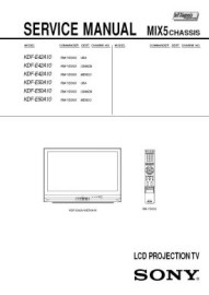 KDF-E42A10 Service Manual