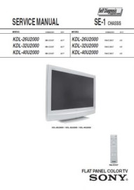 KDL-32U2000 Service Manual