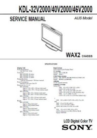 KDL-32V2000 Service Manual