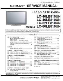 LC-46LE810UN Service Manual