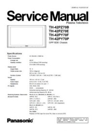 TH-42PZ70B Service Manual