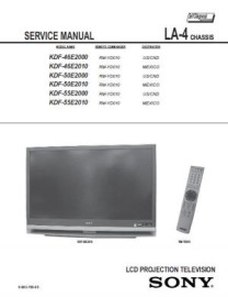 KDF-55E2000 Service Manual