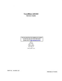 Travelmate 260 Service Manual