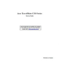 Travelmate c310 Series Service Manual