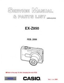 Exilim EX-Z850 Service Manual