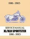 1986 to 2003 Harley Davidson Sportster 883 1100 1200 (XL, XLH) Service Manual