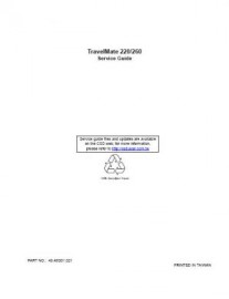 Travelmate 260 Service Manual