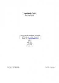 Travelmate C110 Service Manual